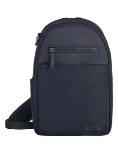 Metro Anti-Theft Tablet Sling Bag in Navy Heather