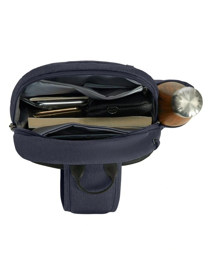 Metro Anti-Theft Tablet Sling Bag in Navy Heather image 4