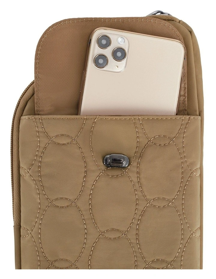 Runways Anti-Theft Slim Asymmetric Crossbody Bag in Latte image 5