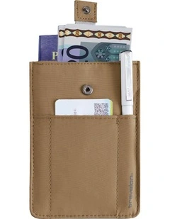 RFID Blocking Pull-Up Passport Holder in Latte