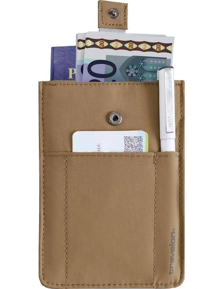RFID Blocking Pull-Up Passport Holder in Latte image 1