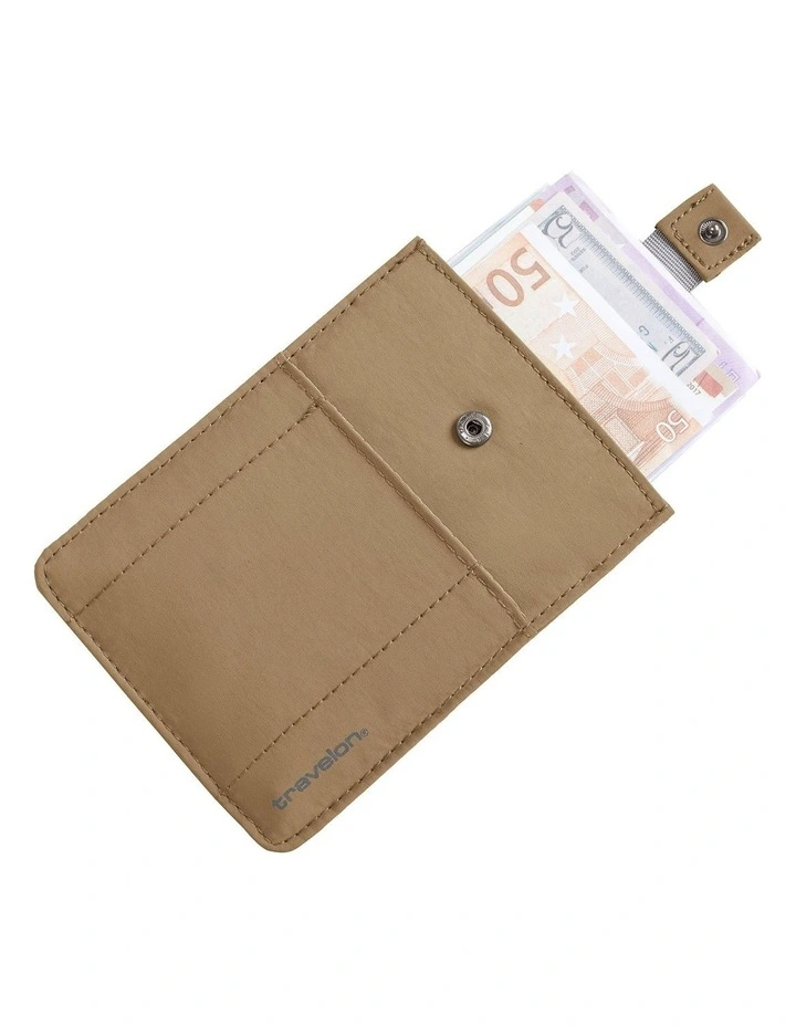 RFID Blocking Pull-Up Passport Holder in Latte image 3