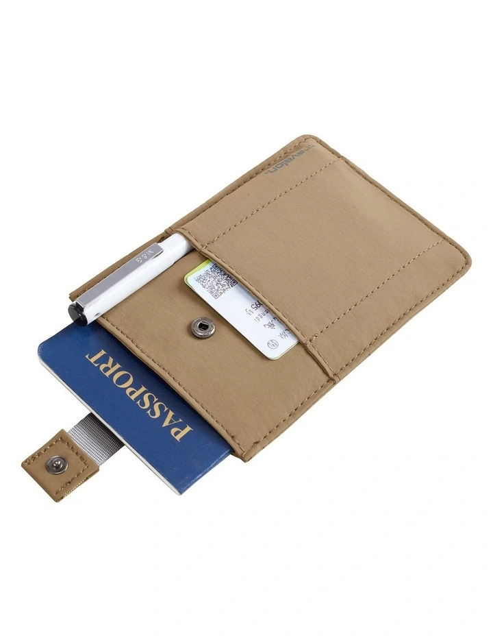 RFID Blocking Pull-Up Passport Holder in Latte image 5