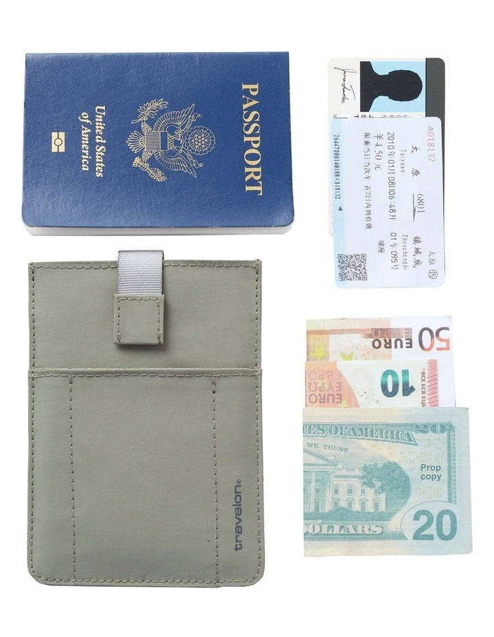 RFID Blocking Pull-Up Passport Holder in Moss image 6