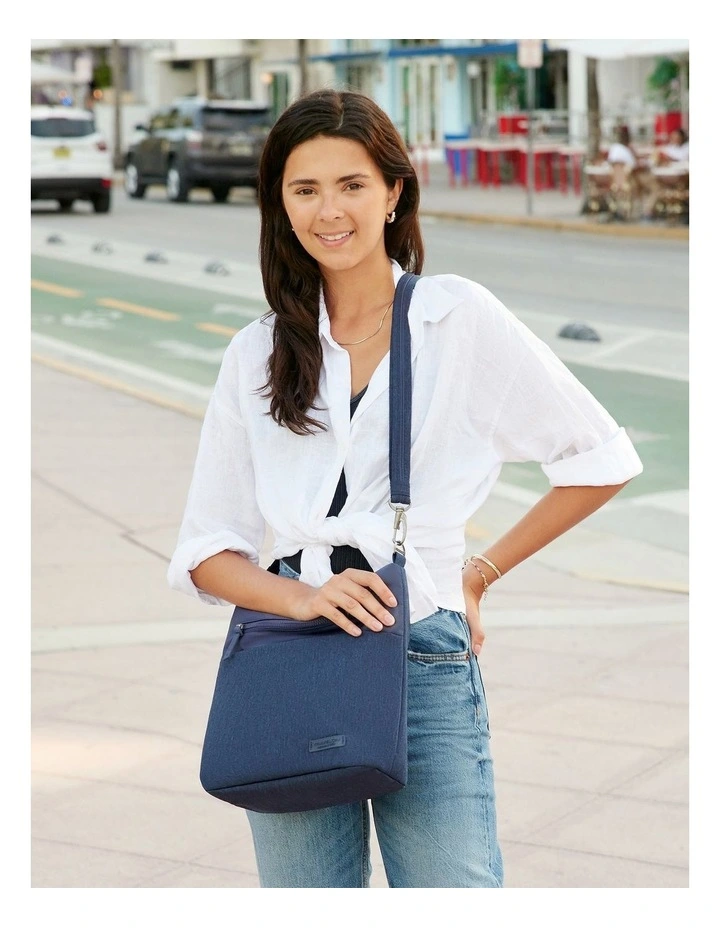 Metro Anti-Theft Crossbody Bag in Navy Heather image 6