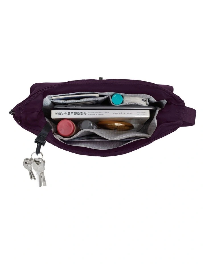Runways Anti-Theft Medium Crossbody Bag in Plum image 4