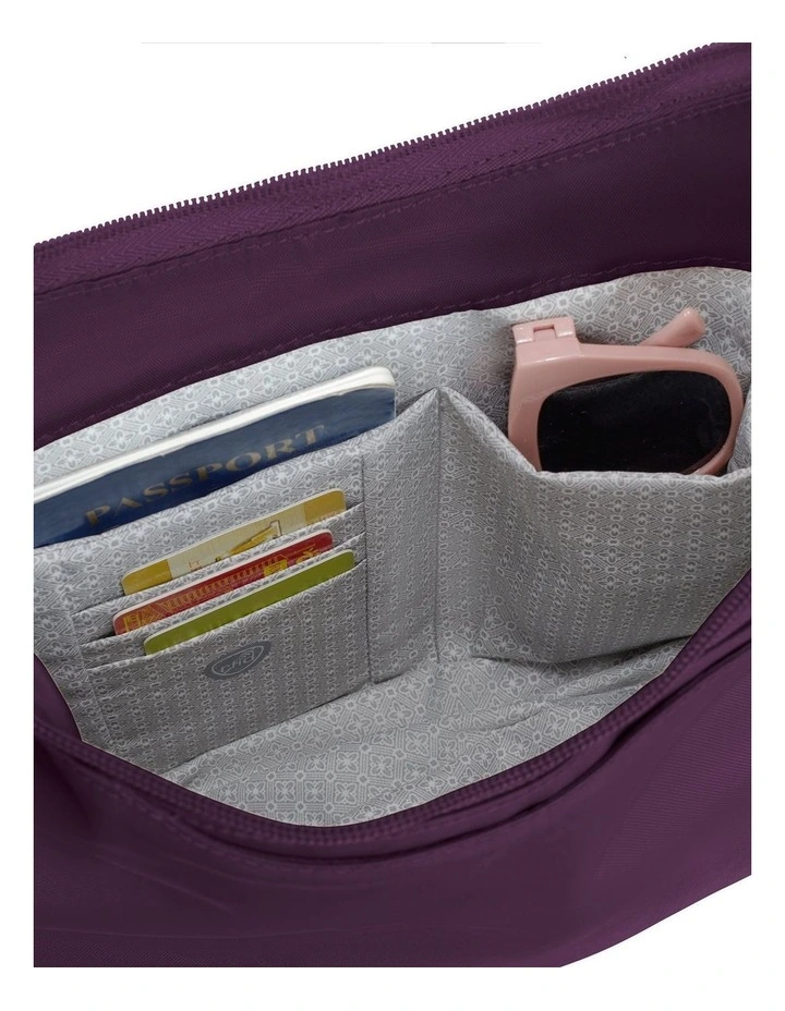 Runways Anti-Theft Medium Crossbody Bag in Plum image 5