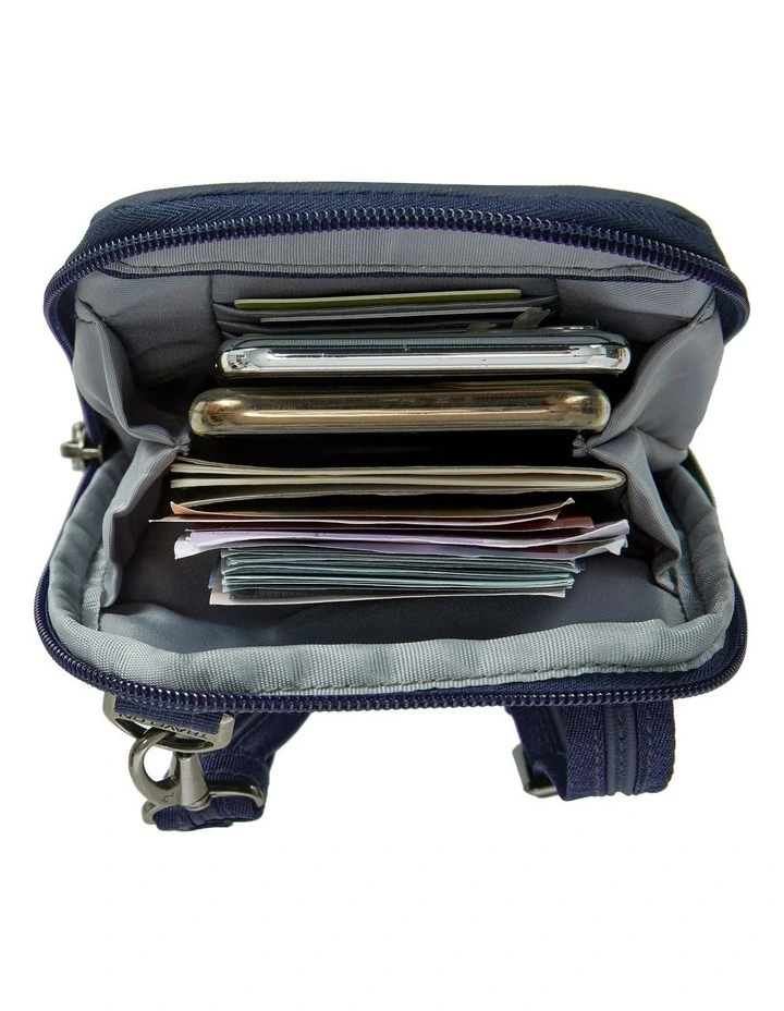 Metro Anti-Theft Stadium Mini Crossbody Bag in Navy Heather image 4