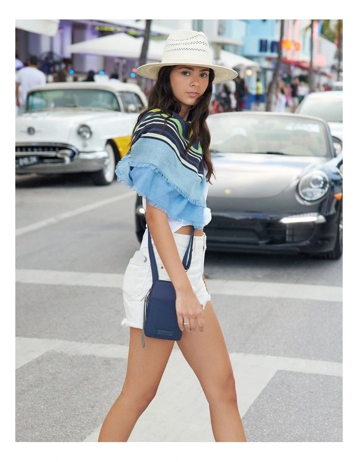 Metro Anti-Theft Stadium Mini Crossbody Bag in Navy Heather image 6