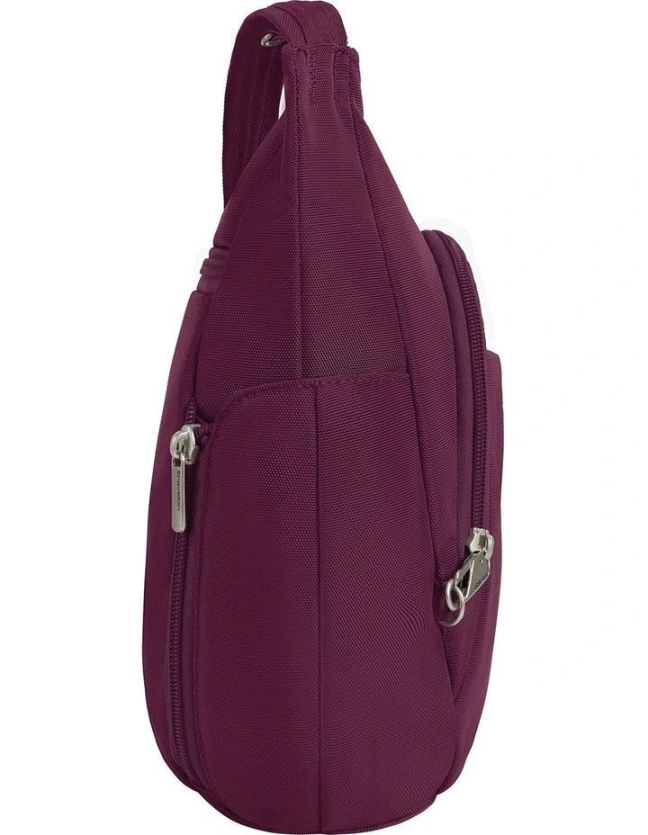 Classic Anti-Theft Crossbody Bucket Bag in Burgundy image 3