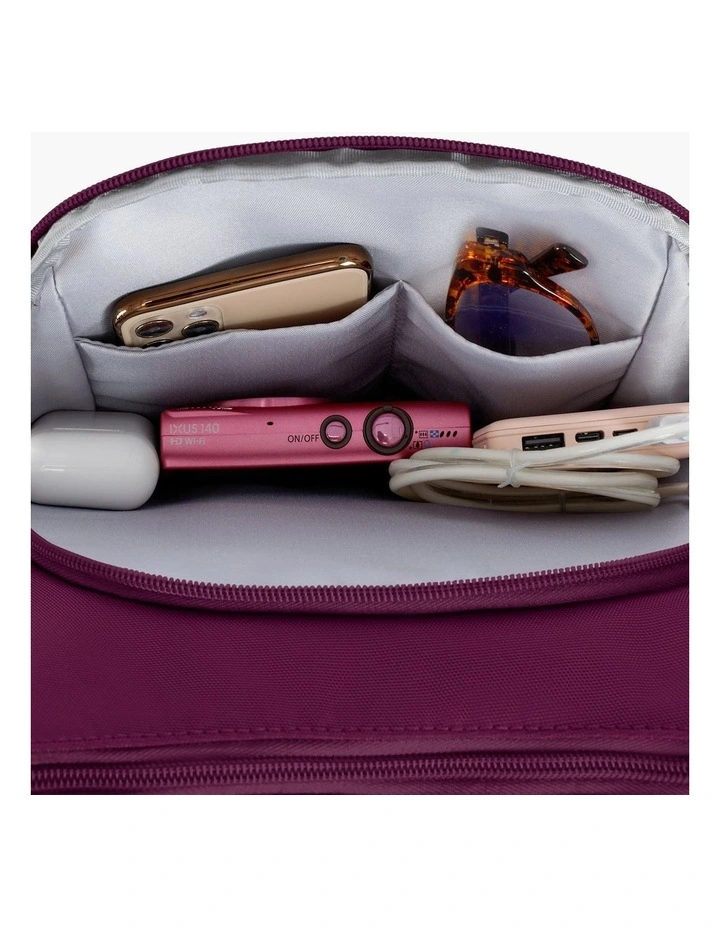 Classic Anti-Theft Crossbody Bucket Bag in Burgundy image 5