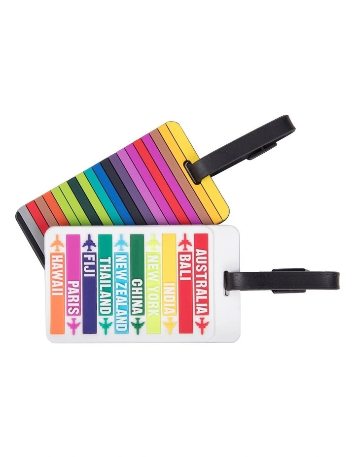 Set of 2 Luggage Tags in Hot Spots image 1
