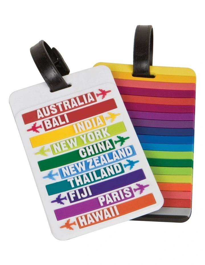 Set of 2 Luggage Tags in Hot Spots image 2