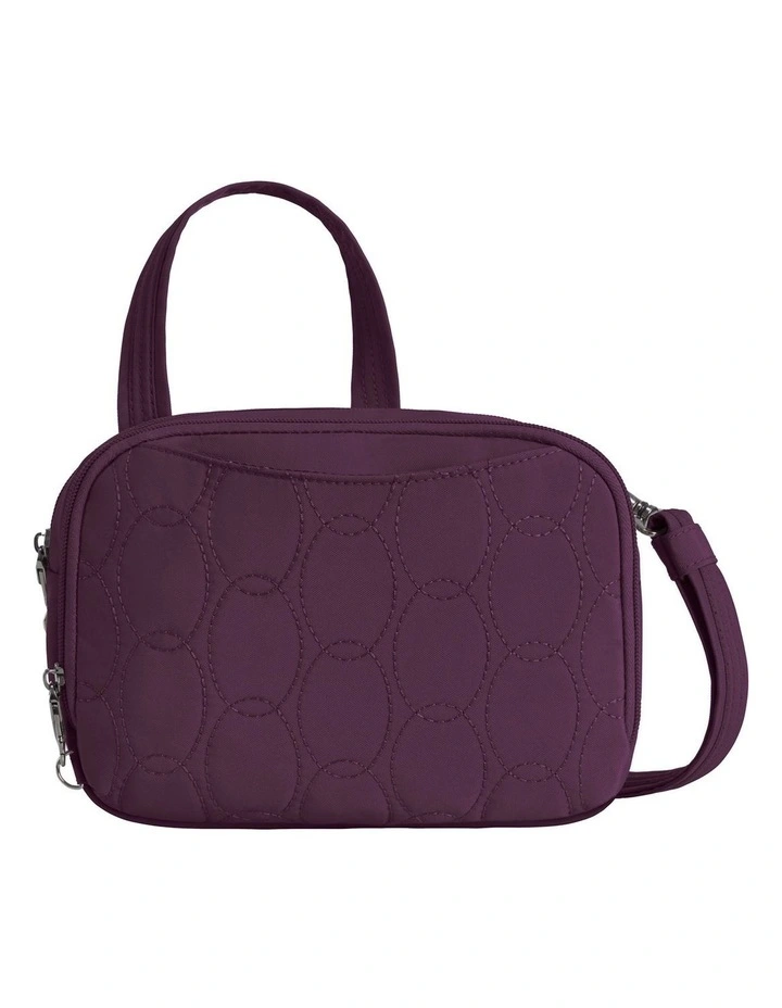 Runways Anti-Theft Tablet Double Compartment Crossbody Bag in Plum image 1