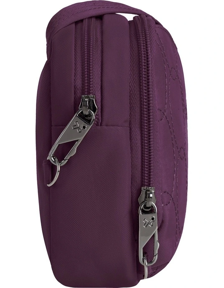 Runways Anti-Theft Tablet Double Compartment Crossbody Bag in Plum image 3