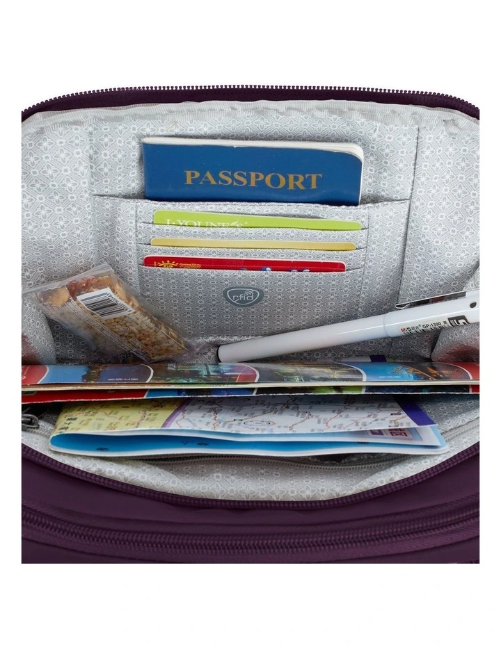 Runways Anti-Theft Tablet Double Compartment Crossbody Bag in Plum image 5