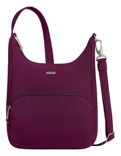 Classic Anti-Theft Essential Messenger Bag in Burgundy