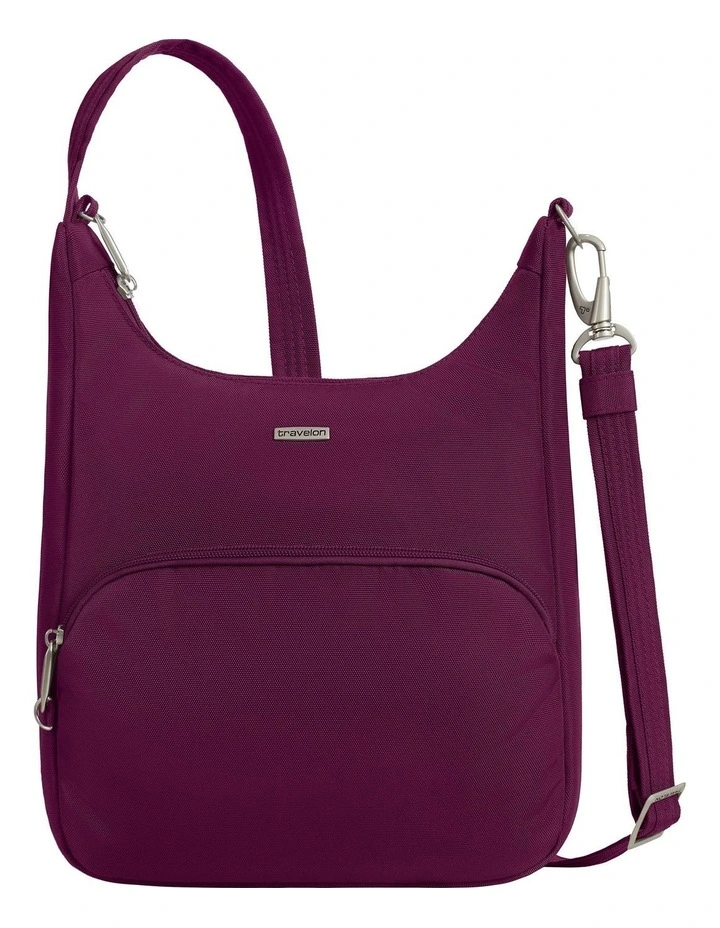 Classic Anti-Theft Essential Messenger Bag in Burgundy image 1