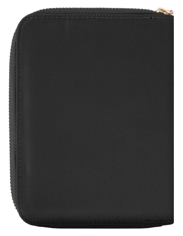 RFID Blocking Passport Zip Wallet in Black image 2