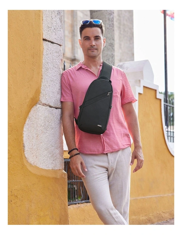 Classic Anti-Theft Sling Bag in Black image 6