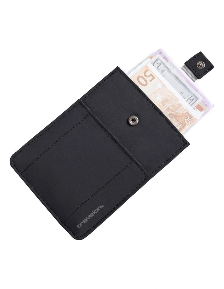 RFID Blocking Pull-Up Passport Holder in Black image 3