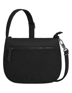 Metro Anti-Theft Saddle Crossbody Bag in Black