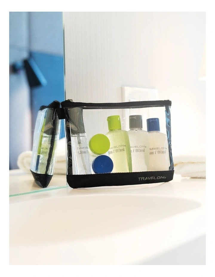 Zip-Top Bag with Bottles in Black image 3