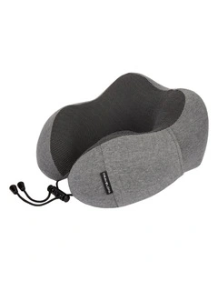 Contoured Memory Foam Travel Pillow in Charcoal