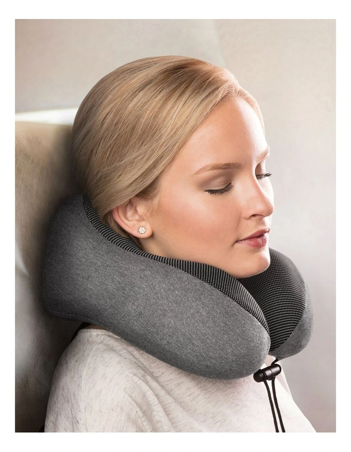 Contoured Memory Foam Travel Pillow in Charcoal image 3
