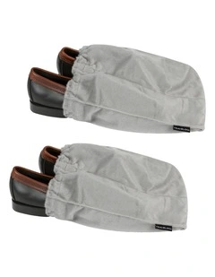 Set of 2 Shoe Bags in Gray