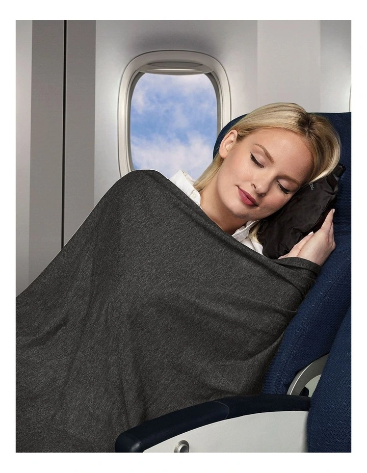 Packable Travel Blanket in Gray Heather image 2