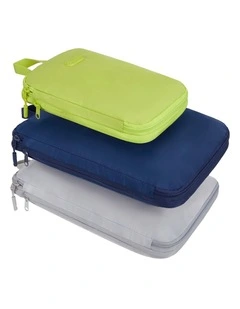 Set of 3 Compression Packing Cubes in Cool Tones