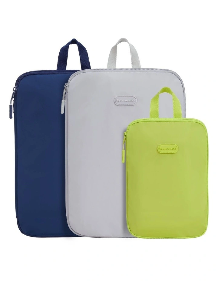 Set of 3 Compression Packing Cubes in Cool Tones image 7