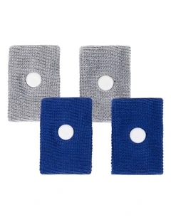 2 Pairs of Motion Sickness Relief Wristbands in Assorted