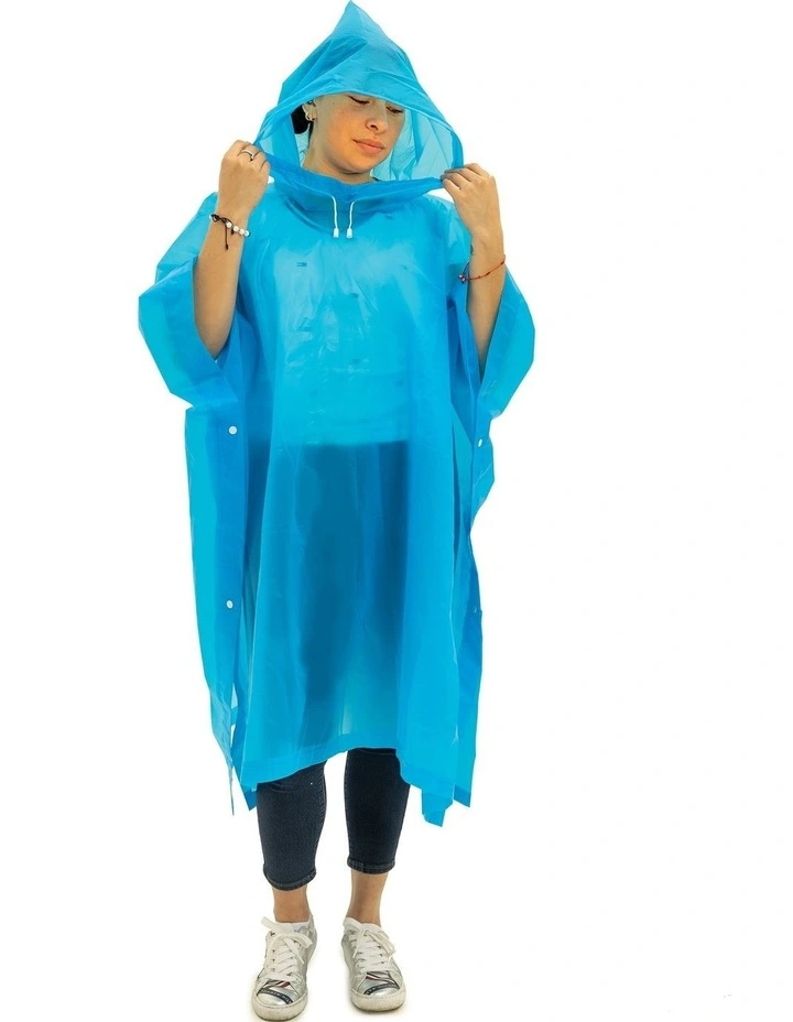 Travel Rain Poncho in Blue image 1