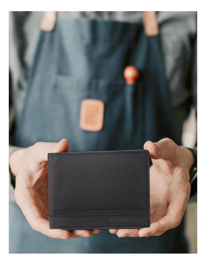 RFID Blocking Billfold Wallet in Black image 3