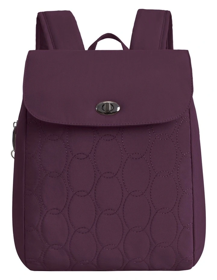 Runways Anti-Theft Compact Backpack in Plum image 1