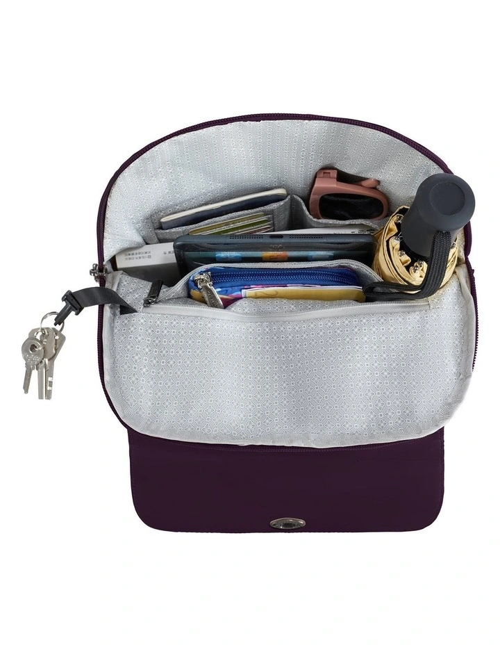 Runways Anti-Theft Compact Backpack in Plum image 4