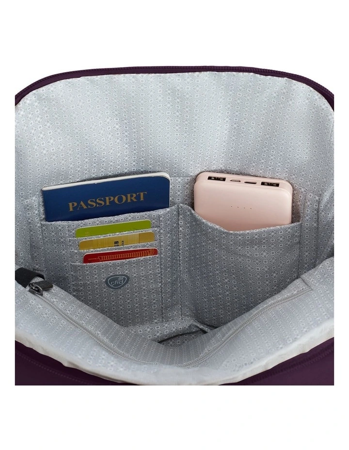 Runways Anti-Theft Compact Backpack in Plum image 5