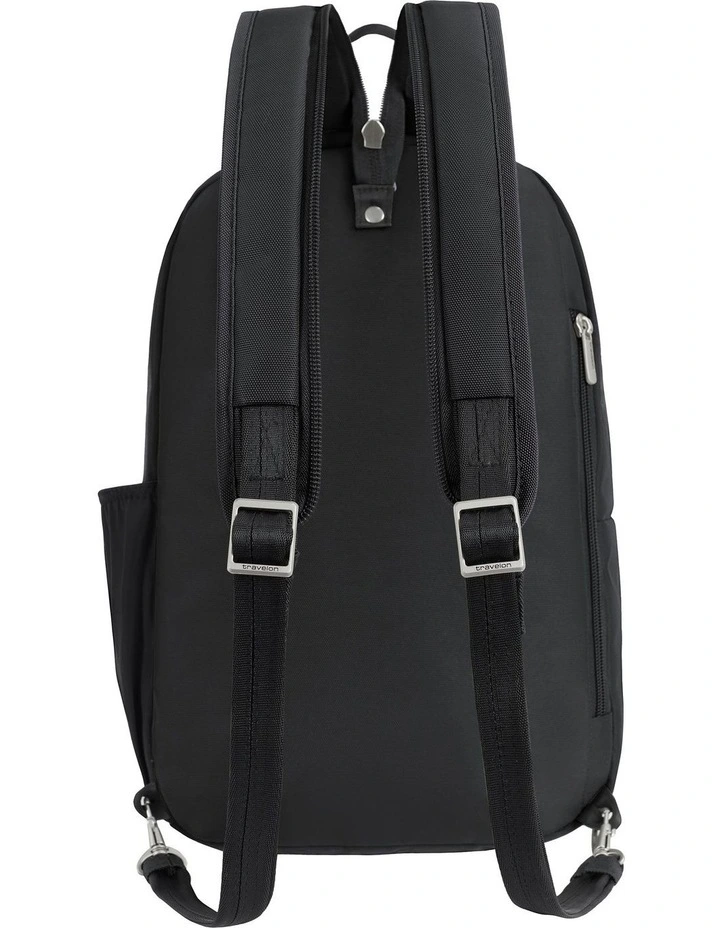 Classic Anti-Theft Tablet Convertible Sling Backpack in Black image 2