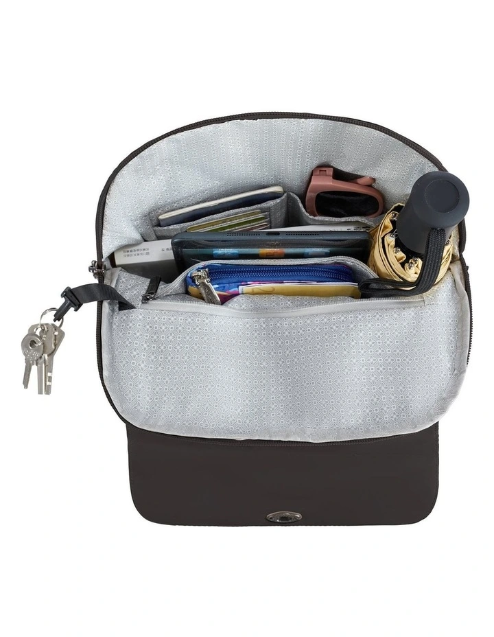 Runways Anti-Theft Compact Backpack in Smoke image 4