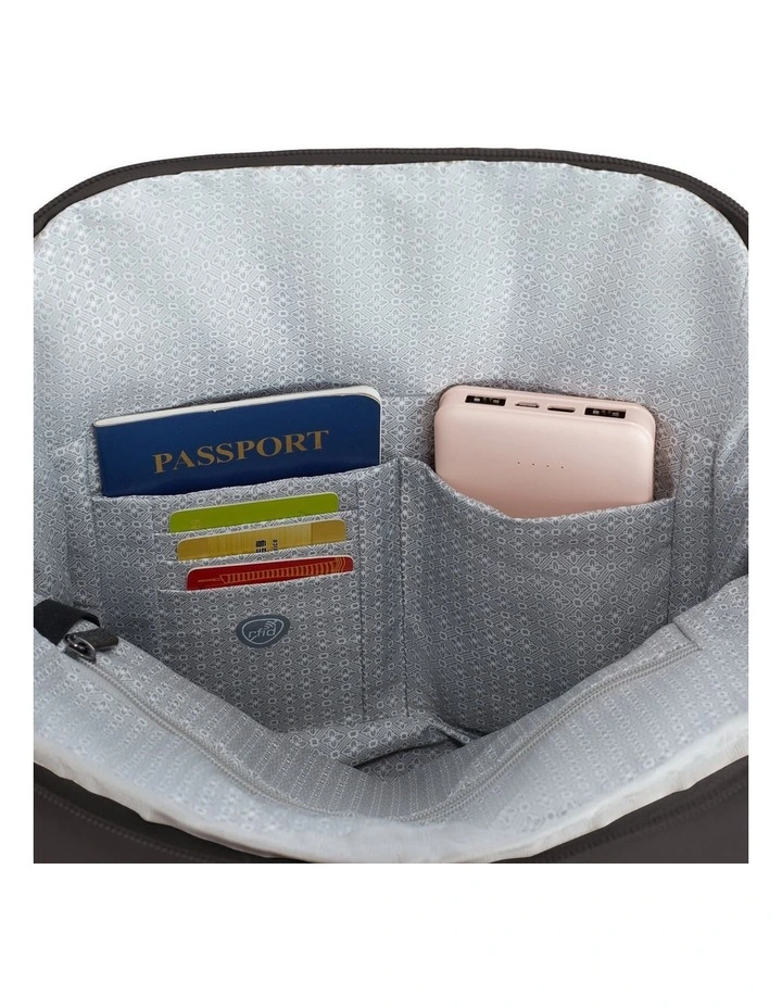 Runways Anti-Theft Compact Backpack in Smoke image 5