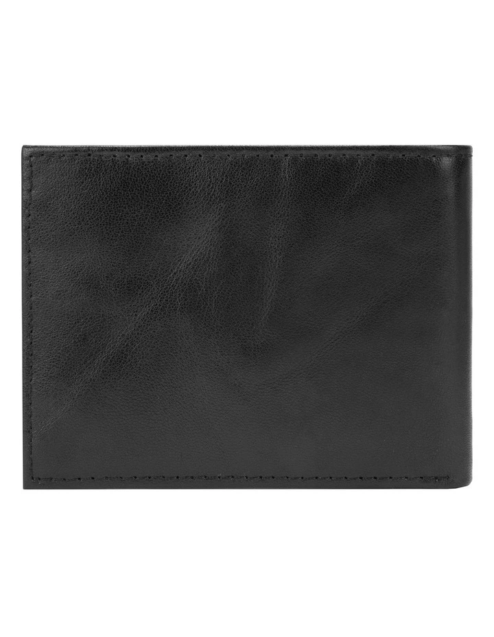 RFID Blocking Billfold Leather Wallet in Black image 2