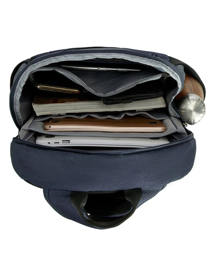 Metro Anti-Theft 15.6 Laptop & Tablet Backpack in Navy Heather image 4