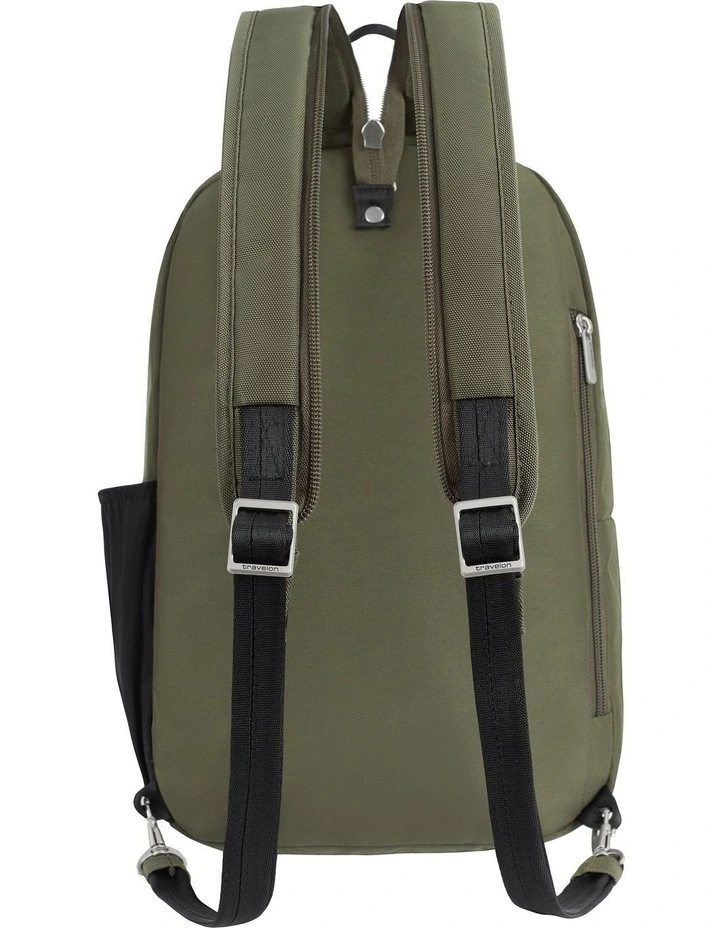 Classic Anti-Theft Tablet Convertible Sling Backpack in Olive image 2