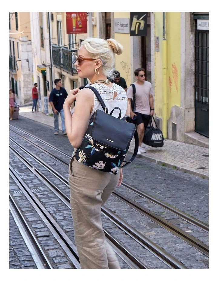 Addison Anti-Theft Backpack in Midnight Floral image 6