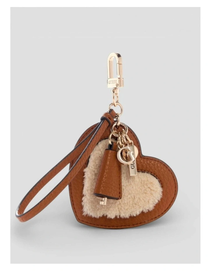 Heart Keychain in Brown image 1