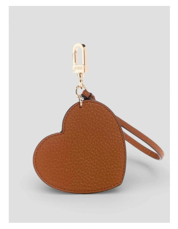 Heart Keychain in Brown image 2