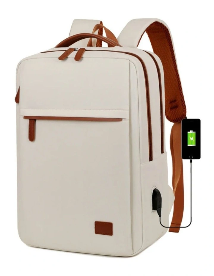 Waterproof Business Backpack in Beige image 1