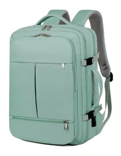 Large Capacity Travel Backpack With USB Charging Port in Green